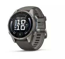 Garmin Fenix 9 – 43 mm, titano korpusas su Pebble Grey silikoniniu dirželiu