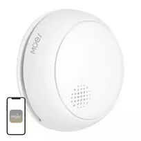 MOES SSD01 ZigBee išmanusis fotoelektrinis dūmų detektorius su 85dB sirena, Tuya programėlės pranešimais, maitinamas CR123A baterija, baltas