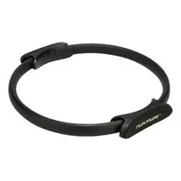 Tunturi Pilates Ring Black - lankstus stiklo pluošto fitneso lankas su EVA putos rankenomis, skirtas pilvo presui, šlaunims, rankoms, krūtinei, sėdmenims - 38 cm skersmuo, vidutinė varža, lengvas ir nešiojamas, tinkantis Pilates, jogai, jėgos treniruotėms