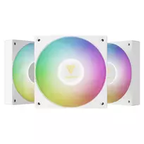 GAMDIAS NOTUS M1-1203 ARGB 120mm PWM korpuso ventiliatorių rinkinys, 3 vnt., adresuojamas RGB, hidraulinis guolis, 800-1600 RPM, 67.5 CFM, su valdikliu
