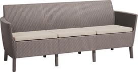 KETER Salemo 3 vietų sofa, smėlio spalvos