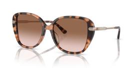 Michael Kors MK2185BU34491 moteriški cat eye akiniai nuo saulės, tamsaus vėžlio atspalvio rėmeliai, rudi gradientiniai lęšiai, 56/17/140 mm