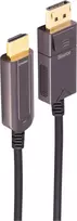 SHIVERPEAKS BS30-20485 aktyvus optinis DisplayPort į HDMI adapterio kabelis, 4K60, 30m, juodas