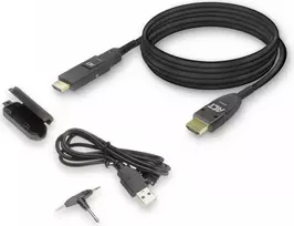 ACT 40m HDMI High Speed 4K aktyvusis optinis kabelis su nuimamu jungtimi HDMI-A Male to HDMI-A Male (AK4105)