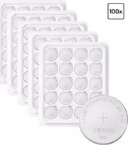 VOLTCRAFT LIR2450 įkraunama ličio jonų monetos tipo baterija, 3,6 V, 120 mAh, 100 vnt. pakuotė VC-18689120
