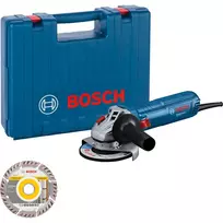 Bosch kampinis šlifuoklis GWS 12-125 Professional + deimantinis pjovimo diskas Blue, 1 200 W (06013A6102)