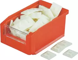 HellermannTyton MB4CA/S/-N66-NA-C1 permatomas kabliukų tvirtinimo pagrindas, PA66, 28x28mm, 100 vnt.