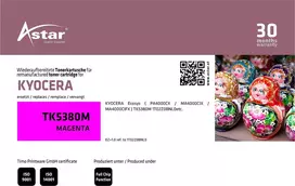 ASTAR AS20406 Kyocera TK-5380M purpurinės spalvos tonerio kasetė, perdirbta, didelio našumo, 10 000 puslapių