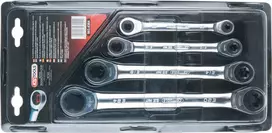KS TOOLS GEARplus TX-E dvigubų reketinių žiedinių veržliarakčių rinkinys, 4 dalių (503.4364)