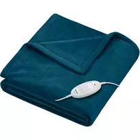 Beurer HD 75 Cosy Ocean elektrinis šildomas antklodė 180x130 cm, 6 temperatūros nuostatos, skalbiama skalbimo mašinoje, Beurer saugos sistema, automatinis išsijungimas 40019
