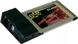 EXSYS EX-6606E CardBus 10/100 Ethernet + USB 1.1 + FireWire 400 kombinuotas adapteris