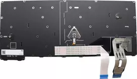Lenovo ThinkPad T14 Gen 2 / T15 Gen 2 / P14s Gen 2 / P15s Gen 2 / L14 Gen 2 / L15 Gen 2 / E14 Gen 2 / E15 Gen 2 / X13 Gen 2 / X13 Yoga Gen 2 nešiojamojo kompiuterio klaviatūra, kiniška išdėstymas, apšviesta, sidabrinis rėmas, juodi klavišai, TrackPoint, F