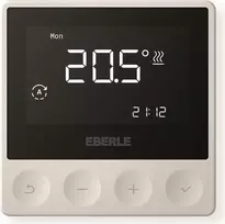 Eberle ATR 4800 AP programuojamas laikrodis termostatas kambario ir grindų temperatūros kontrolei, paviršinis, 230 V AC, 10 A, savaitinė programa, LCD apšvietimas, gryna balta 567194458600