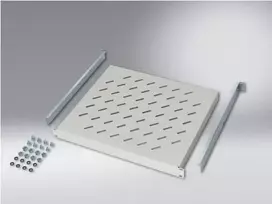 SCHÄFER IT SYSTEMS fiksuota stelažo lentyna 19 colių 1U 448x400mm šviesiai pilka 6550400
