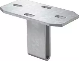 OBO Bettermann KU 7 pagrindo plokštė US 7 atraminiam stulpui, karštai cinkuotas plienas, 100x100x7 mm 6349102