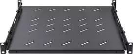 Rockstable 1U 19 colių itin tvirta serverinės lentyna - 100 kg apkrova, SPCC plienas, juoda (RS19-SFH78)