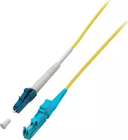 EFB-Elektronik Simplex Fiber Optic Patch Cable E2000 APC to LC UPC OS2 3m Yellow LSZH 9/125µm O0863.3