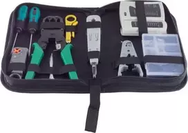 MicroConnect tinklo kabelių testerio rinkinys Set 10 (CAB-TEST5) su RJ45, RJ11/RJ12, BNC, USB testeriais ir 8 ID nuotoliniais moduliais