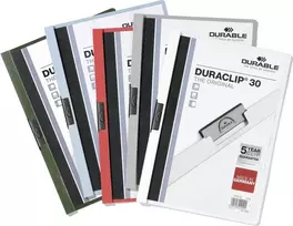 DURABLE DURACLIP 30 A4 dokumentų segtuvas permatomas (25 vnt.) 220000