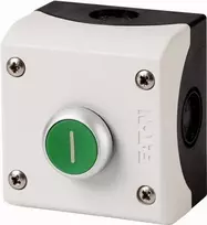 Eaton M22-D-G-X1/KC11/I mygtukas su grįžtamuoju veikimu, pilkas, 1NO+1NC, 22,5 mm, IP66/IP67/IP69K 216522