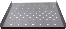 Rockstable 1U 19 colių fiksuota serverinės spintos lentyna, 690 mm gylio, plieninė, juoda, 50 kg apkrovos talpa (RS19-FH69)
