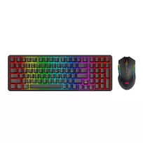Redragon S162 RGB 3 režimų belaidis mechaninis žaidimų klaviatūros ir pelės rinkinys - juodas