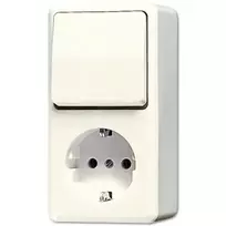 JUNG 676A Schuko elektros lizdas Type F, dramblio kaulo spalvos