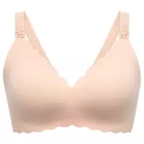 Momcozy YN46 besiūlė atraminė žiedinė maitinimo liemenėlė su push-up efektu, smėlio spalvos, M dydis