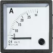 VOLTCRAFT AM-72X72/25A analoginis skydinis ampermetras, judančios geležies, 0-25 A AC, 72x72 mm, 1.5 klasė