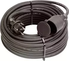 AS Schwabe 60382 maitinimo prailginimo kabelis 5m juodas H05VV-F 3G1.5 Schuko 16A 3500W VDE