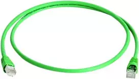 Telegärtner 100008571 RJ45 tinklo kabelis, CAT 5e F/UTP, 3,0 m, žalias, liepsnai atsparus, su apsauga nuo užlinkimo