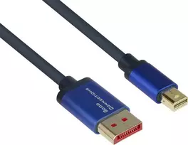 GoodConnections Alcasa 4824-SF010B Mini DisplayPort į DisplayPort kabelis 1m mėlynas 4K@60Hz