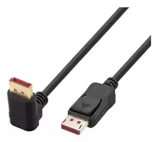 Techly DisplayPort 1.4 kabelis M/M 4K@120Hz 3m juodas vienos pusės kampuotas ICOC-DSP-A14-030NT9