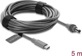 Delock USB Type-C į DC 5,5 x 2,1 mm maitinimo kabelis Starlink Mini, 5 m, pilkas (91822)