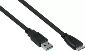GoodConnections Alcasa USB 3.2 Gen 1 laidas, USB-A į Micro-B, 3 m, juodas UK30P-AMB-030S