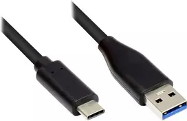 EXSYS EX-K1584-3.0 USB 3.2 Gen 1 kabelis, USB-A į USB-C, 3 m, juodas
