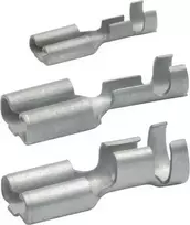 Klauke 18201A neizoliuota kištukinė plokščioji jungtis 0,5-1,0 mm², 6,3 mm liežuvėlis, crimp, E-Cu alavuotas, DIN 46247, 100 vnt. paketas