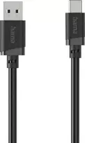 Hama USB-A į USB-C įkrovimo ir duomenų kabelis, 2 m, juodas 00201812