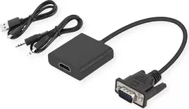 SECOMP STANDARD VGA + Audio į HDMI adapterio kabelis, 0,23 m, juodas S3211