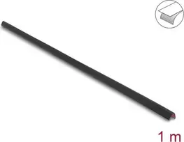 Delock PVC lipni briaunų apsauginė profilinė juosta 25 x 25 mm, 1 m, juoda 18490