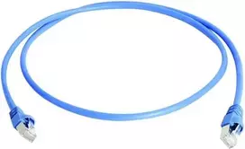 Telegärtner 100008172 CAT 5e F/UTP RJ45 tinklo kabelis, 0,5 m, mėlynas, atsparus liepsnai, su apsauga nuo perlenkimo