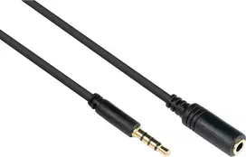 GoodConnections 3.5mm 4-pole TRRS audio extension cable, male to female, 3m, black AS-35V4B3