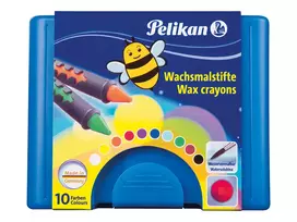 Pelikan K12 vaško pieštukai, 10 spalvų, kartoninėje dėžutėje 723155