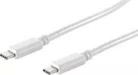 shiverpeaks BS13-45026 USB-C į USB-C kabelis 1m baltas USB 3.2 Gen 2 10Gbps 100W PD