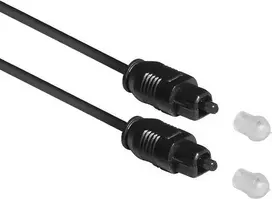 ACT AC3690 1,2 m SPDIF TOSlink optinis garso kabelis, male to male, juodas, zip bag