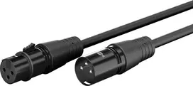 WENTRONIC Goobay XLR mikrofono kabelis, 1 m, juodas, vyriškas į moterišką 80028