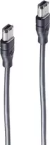 SHIVERPEAKS BS77202 FireWire 400 kabelis - 6-pin į 6-pin, juodas, 400Mbit/s