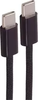 SHIVERPEAKS USB-C į USB-C įkrovimo kabelis 2.0 60W, tekstilinis, 3m, juodas BS14-21045