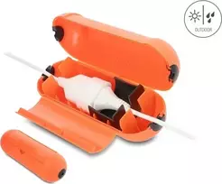 Delock 91729 kabelių jungčių apsauginė dėžutė IP44 su pakabinimo kabliu, oranžinė