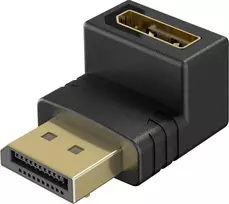 Wentronic Goobay DisplayPort kampinis adapteris 90° žemyn, juodas (77130)